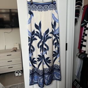 NWT Rachel Zoe tropical print wide leg pants